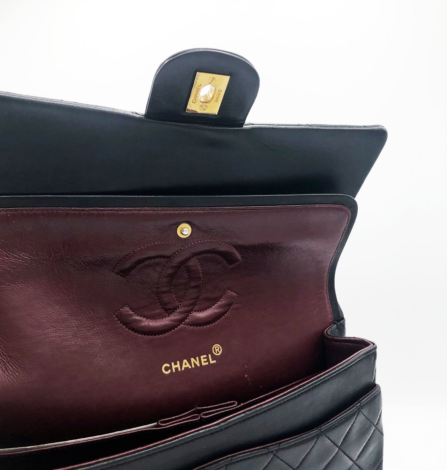 SAC CHANEL BANDOULIERE TIMELESS / CLASSIQUE AGNEAU NOIR