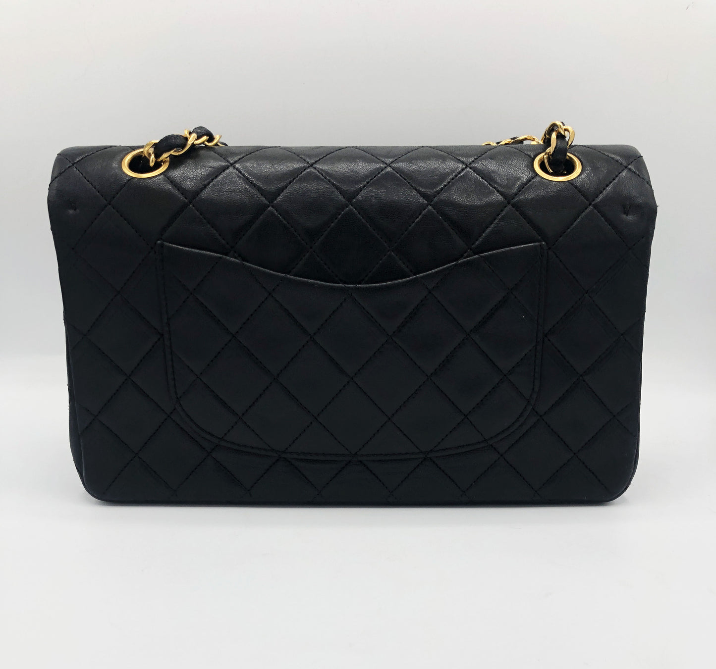 Sac Chanel Classique / Timeless 25 Vintage en cuir noir