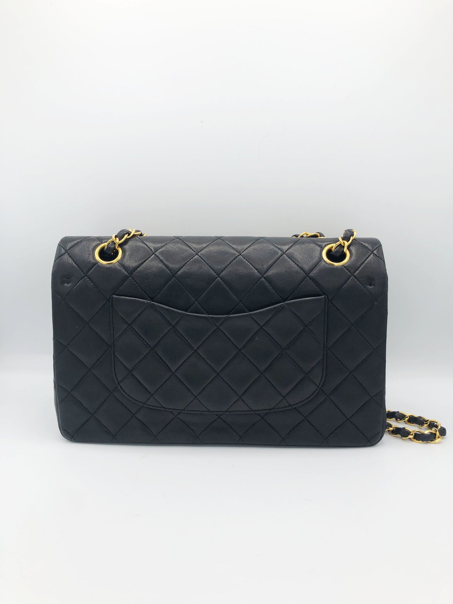 SAC CHANEL BANDOULIERE TIMELESS / CLASSIQUE AGNEAU NOIR