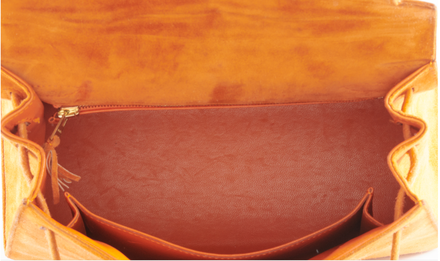 interieur veau doblis orange kelly