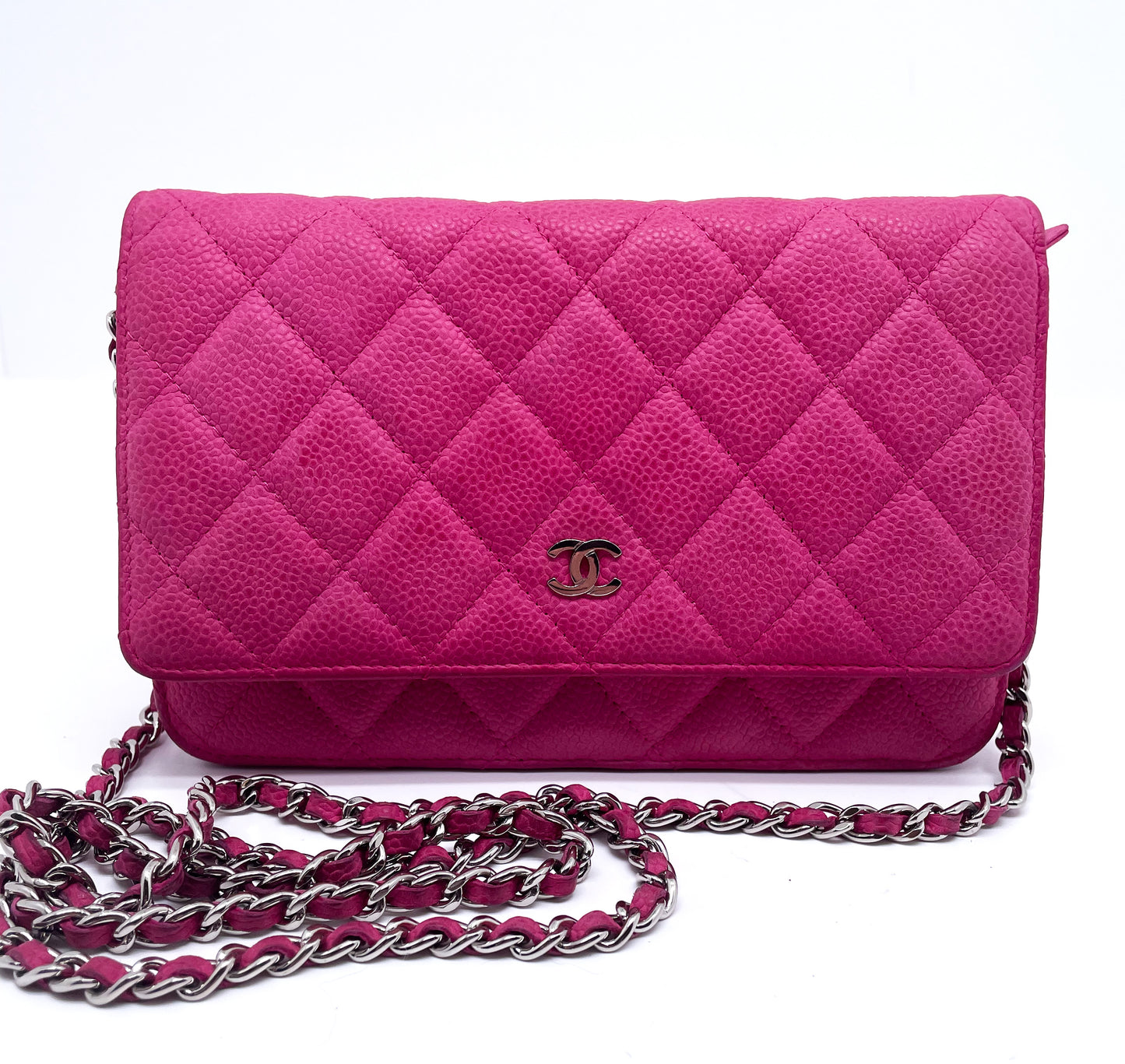 Sac à main Wallet on Chain Chanel Cuir Caviar Rose - Soline
