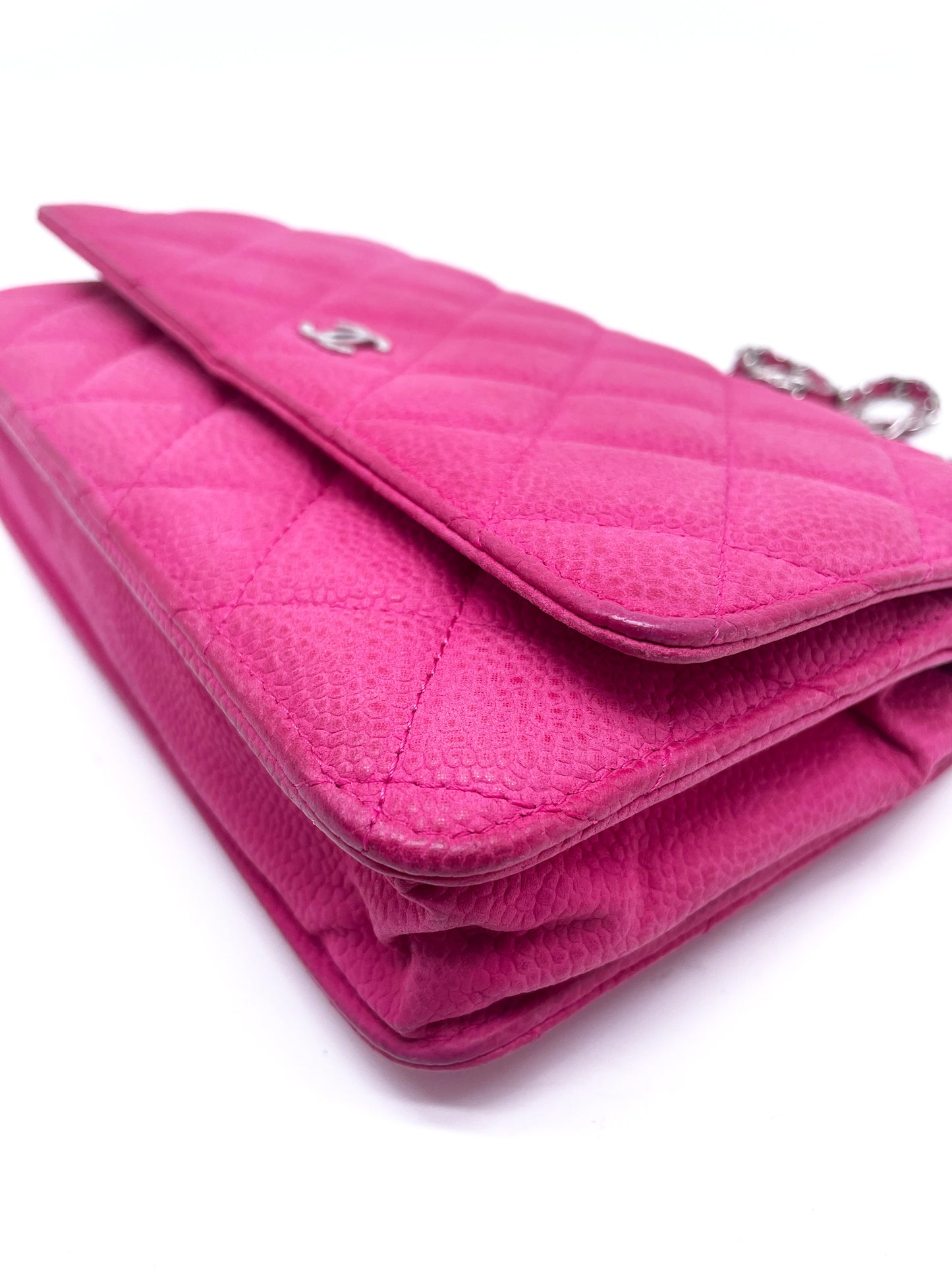 Sac à main Wallet on Chain Chanel Cuir Caviar Rose - Soline