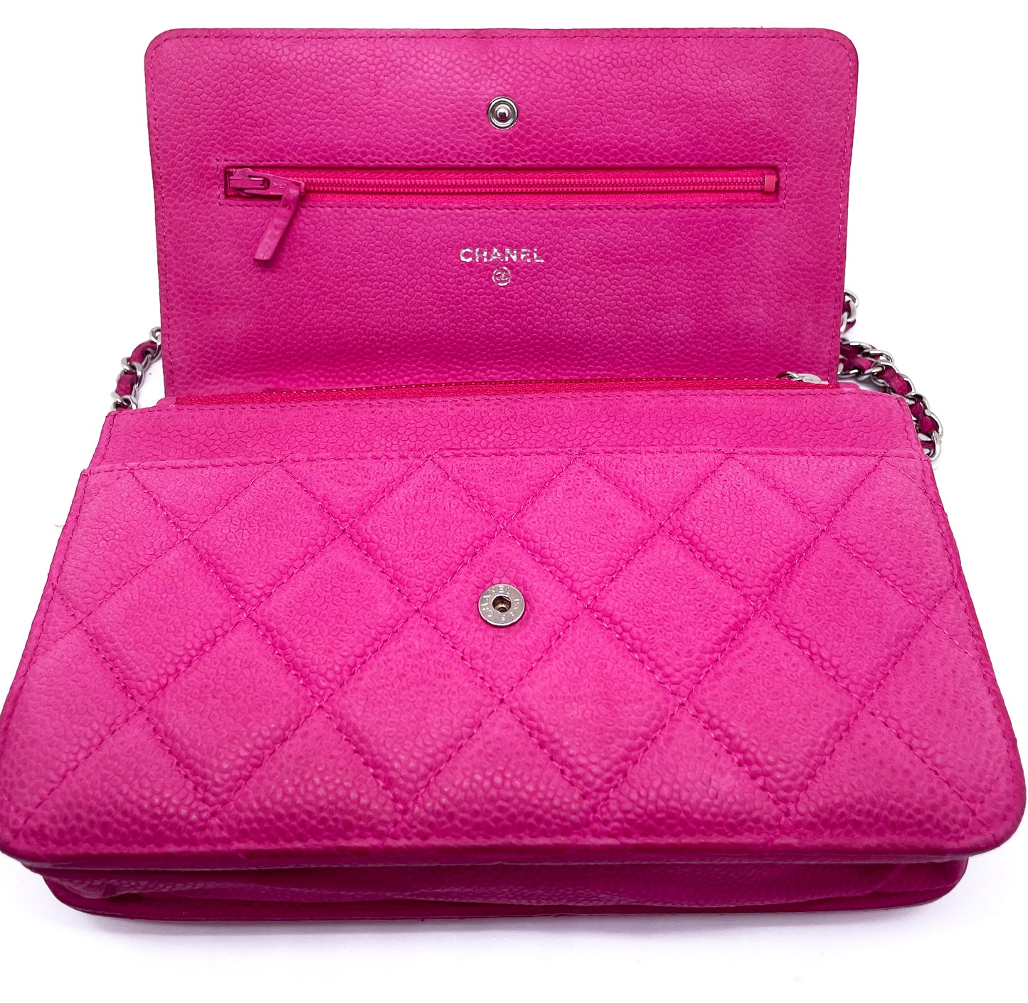 Sac à main Wallet on Chain Chanel Cuir Caviar Rose - Soline