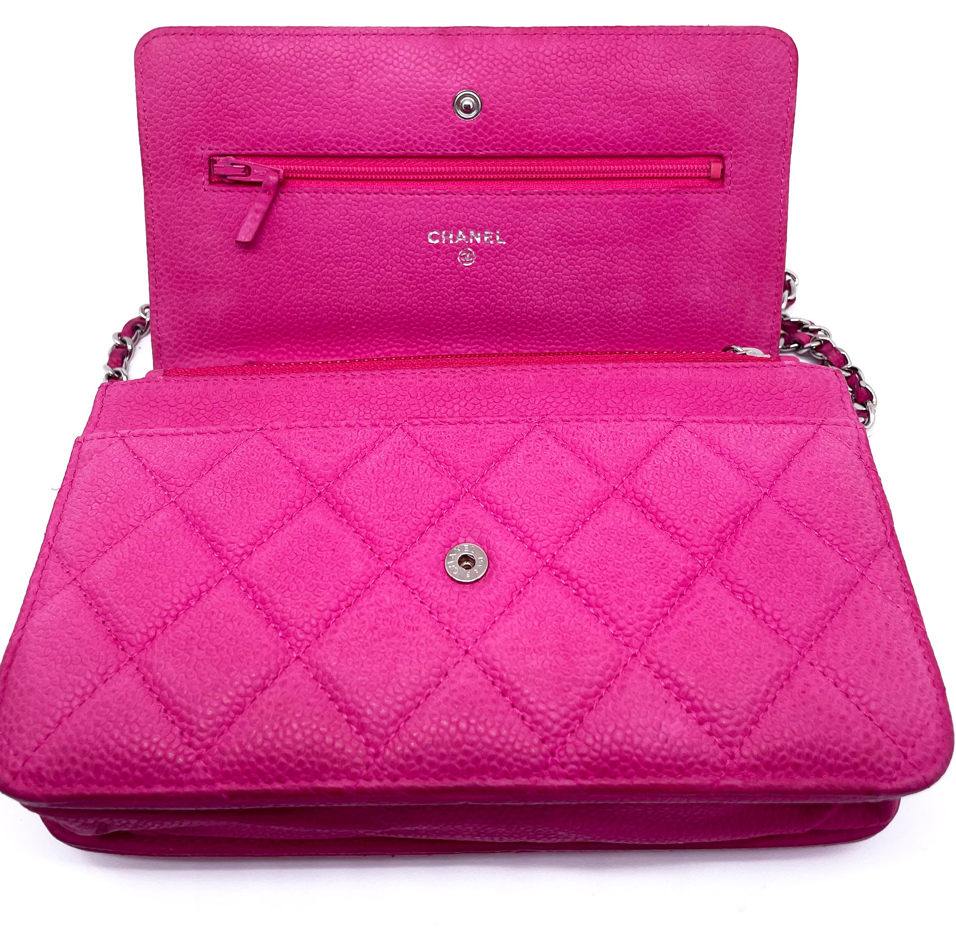 Sac à main Wallet on Chain Chanel Cuir Caviar Rose - Soline