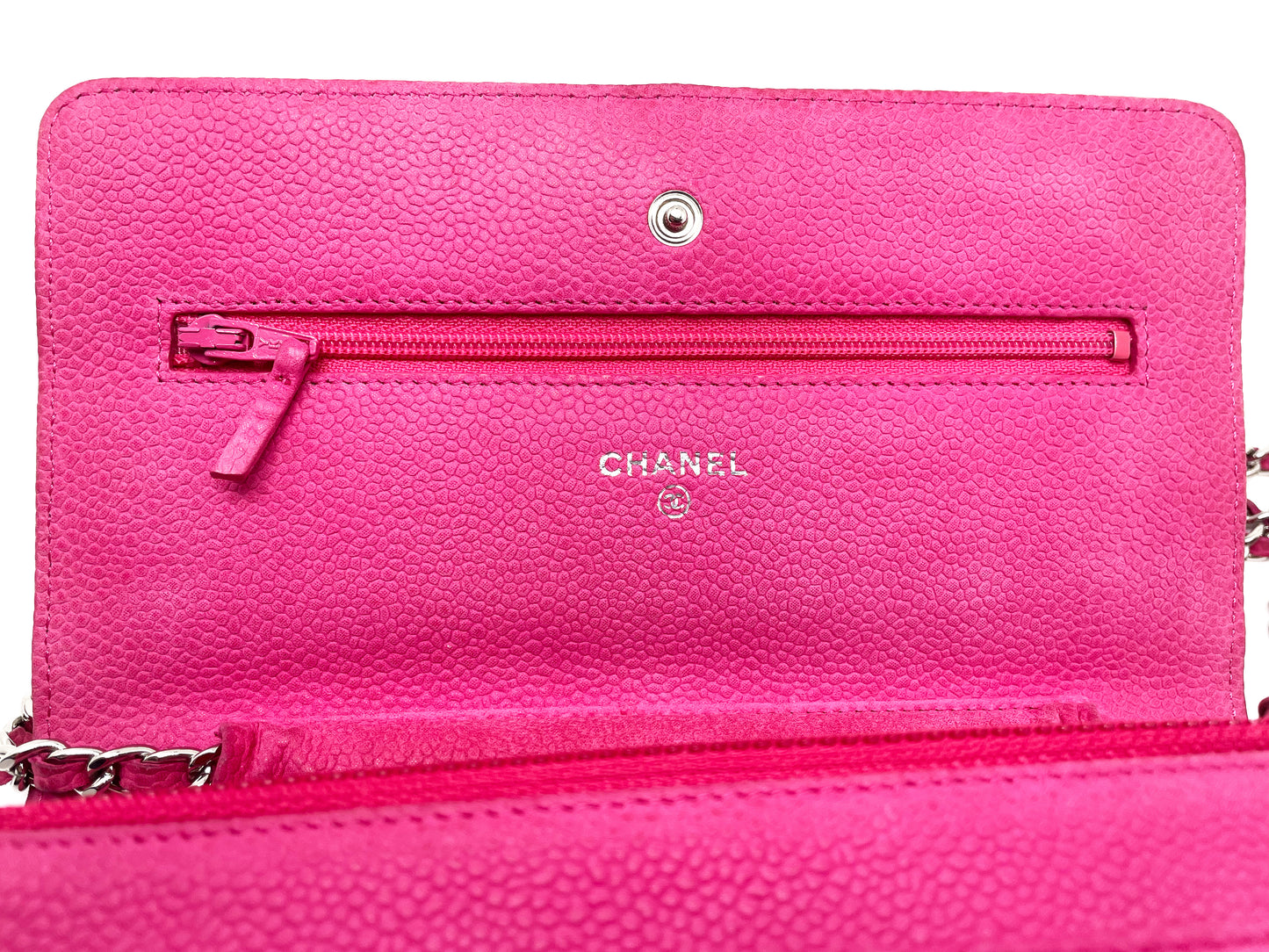 Sac à main Wallet on Chain Chanel Cuir Caviar Rose - Soline