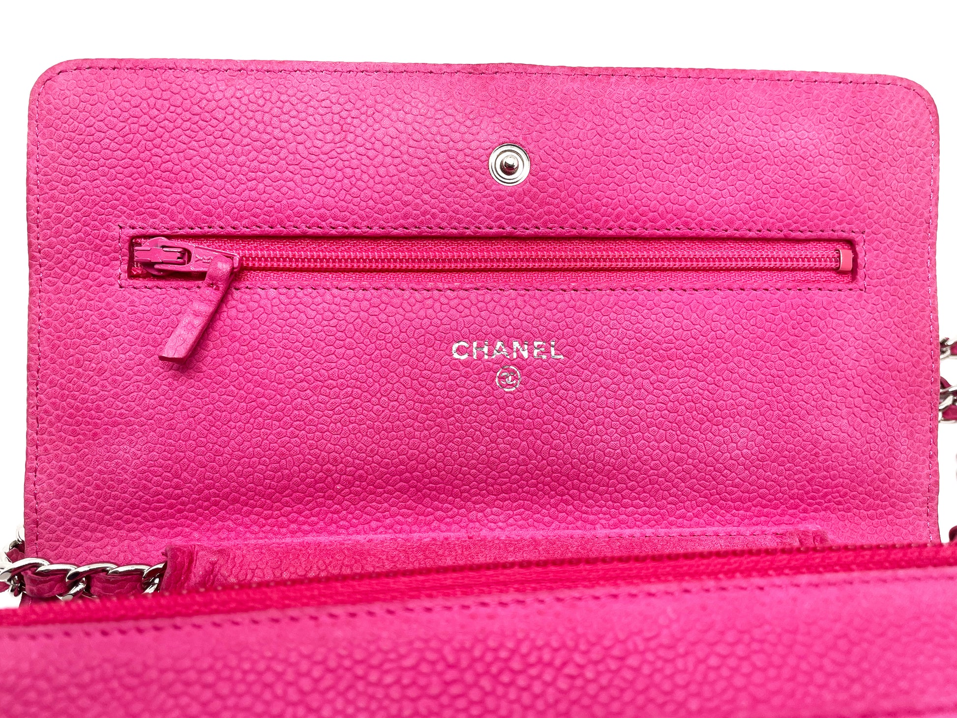 Sac à main Wallet on Chain Chanel Cuir Caviar Rose - Soline