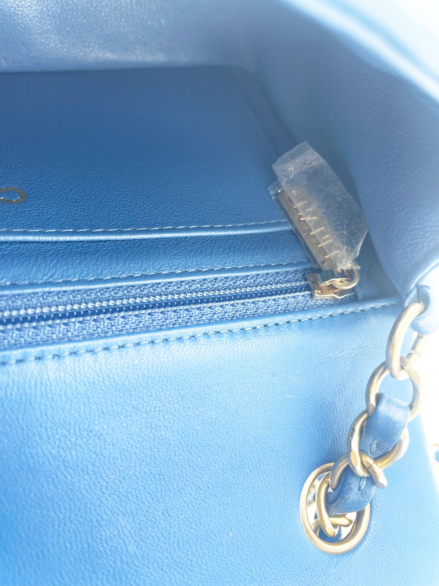 Chanel Timeless Mini Rectangulaire Agneau Bleu