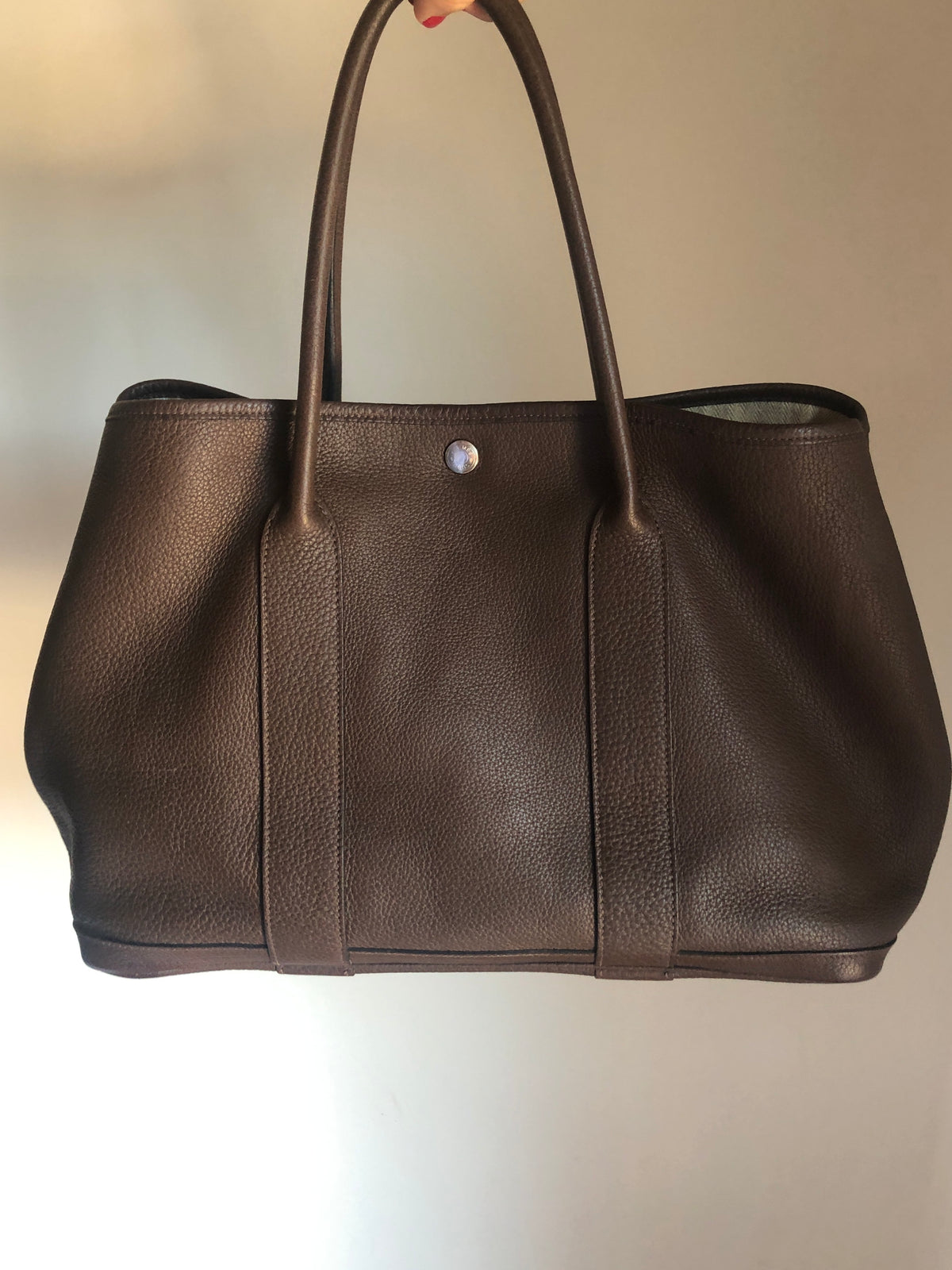 Sac à main Hermès Garden Party 36 Negonda marron - Soline