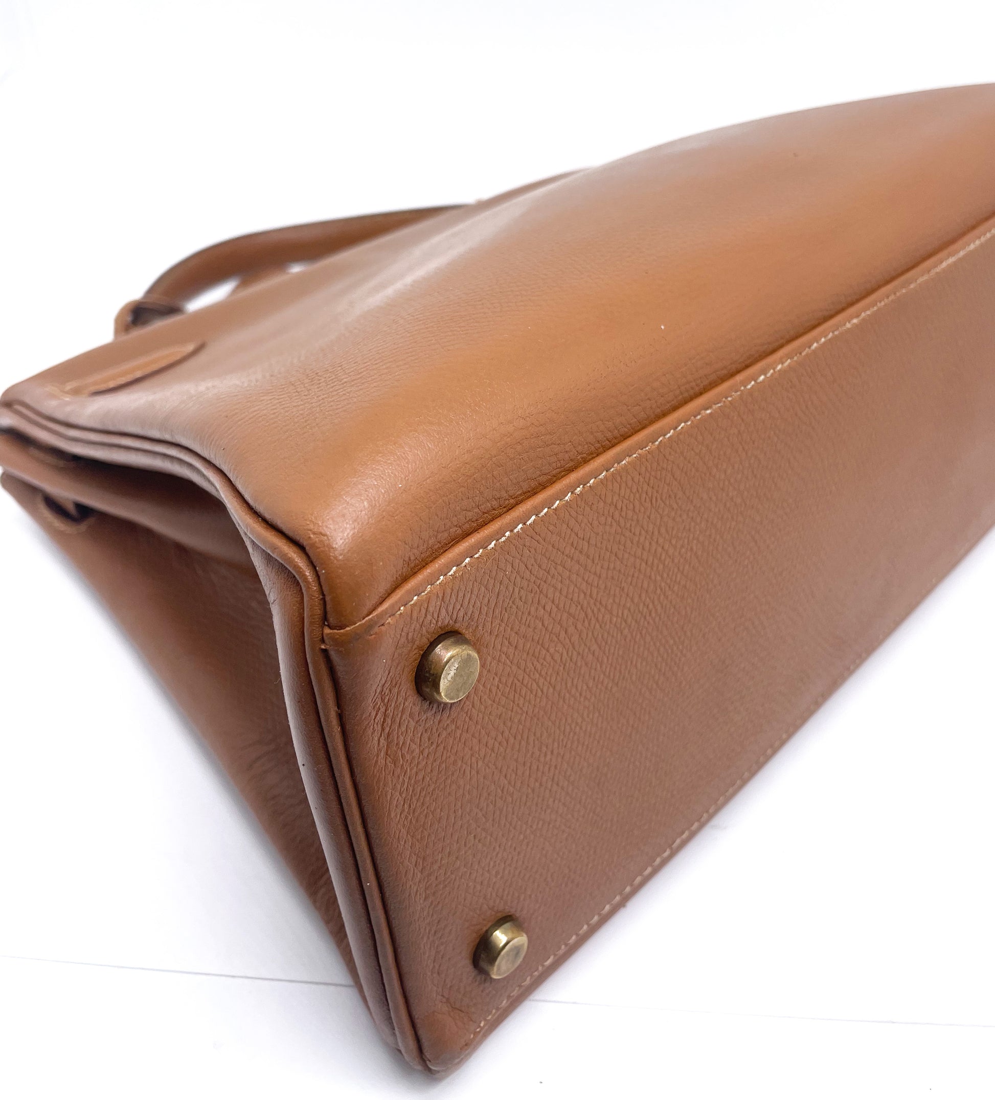 Sac Hermès Kelly 32 cm en  cuir courchevel gold - Soline