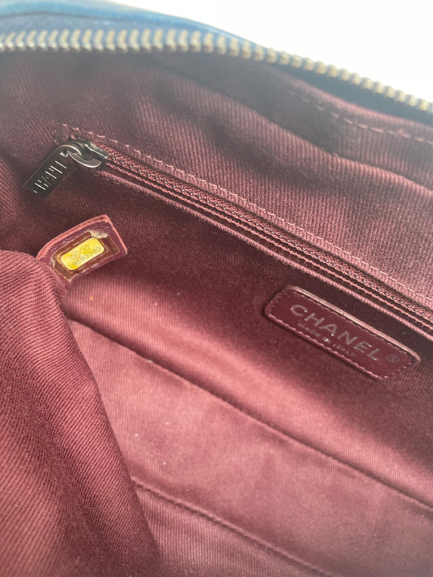 Super Sac Chanel Timeless en cuir d'agneau bleu - Soline