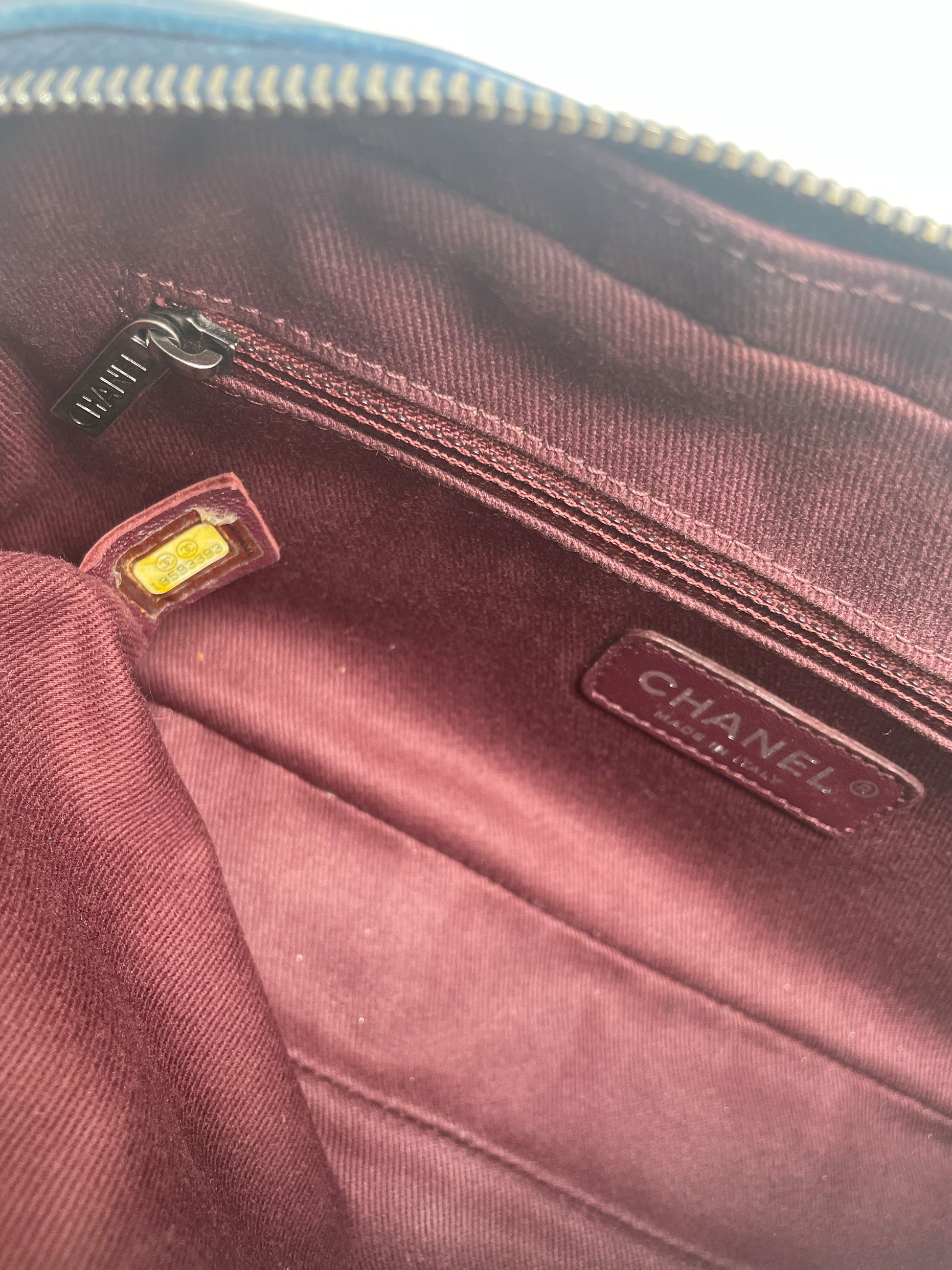 Super Sac Chanel Timeless en cuir d'agneau bleu - Soline
