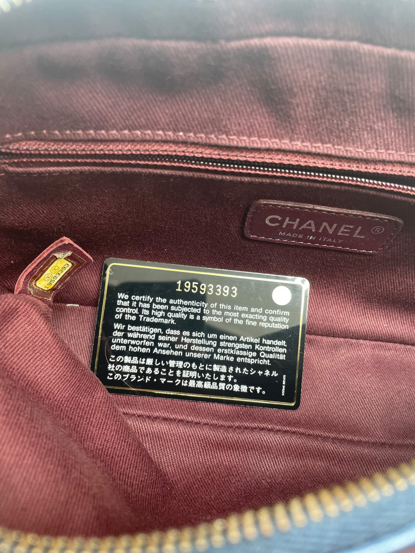 Super Sac Chanel Timeless en cuir d'agneau bleu - Soline