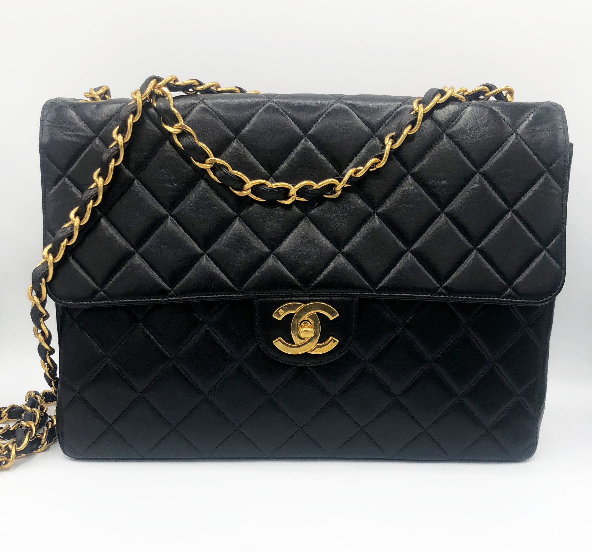 SAC CHANEL TIMELESS JUMBO AGNEAU NOIR