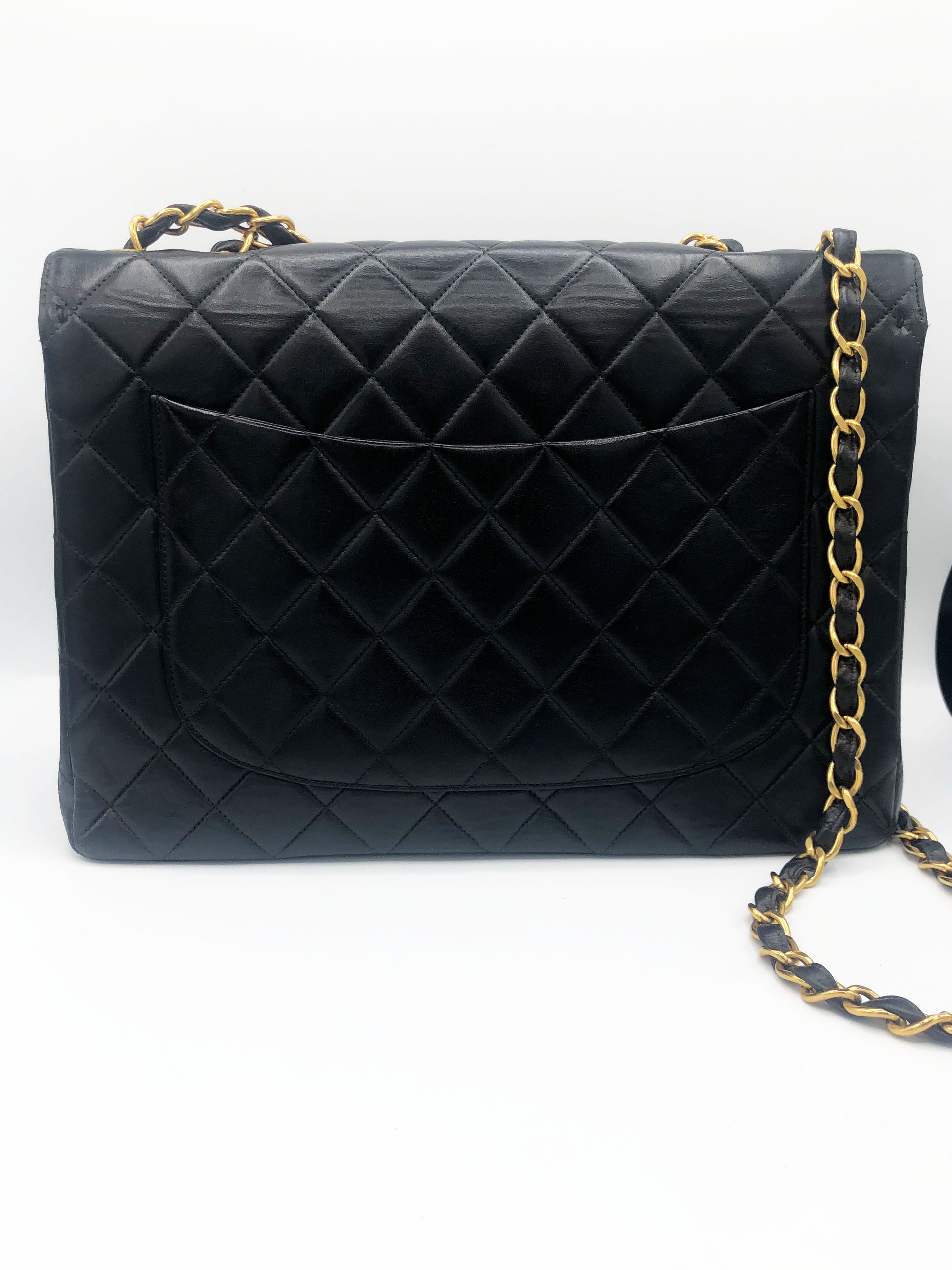 SAC CHANEL TIMELESS JUMBO AGNEAU NOIR