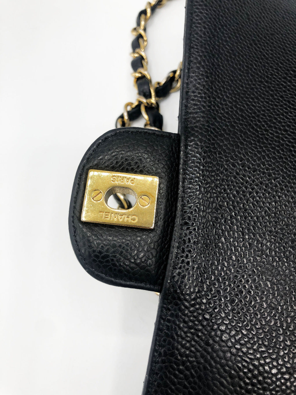 SAC CHANEL CLASSIQUE 11.12 CAVIAR NOIR