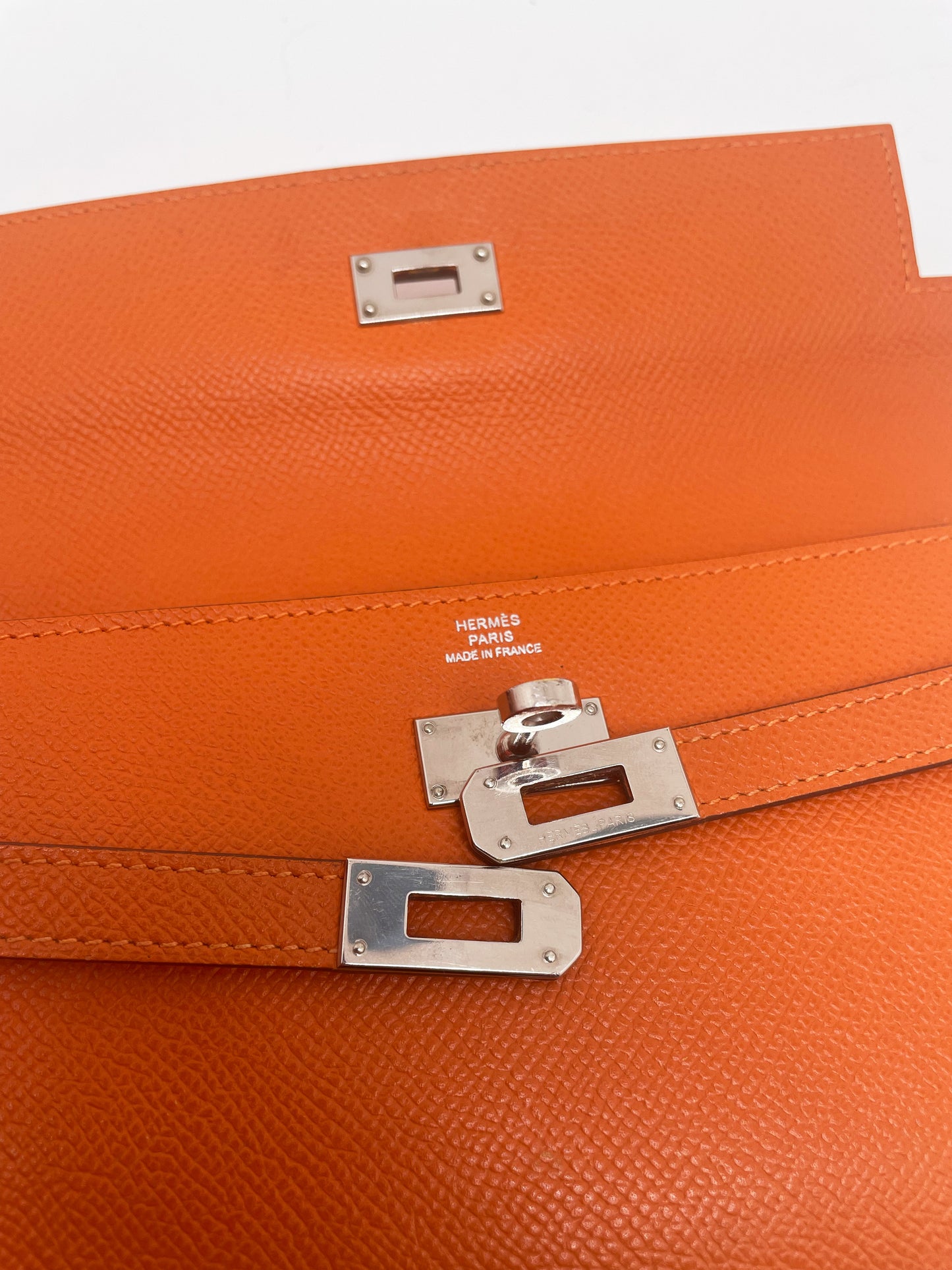 Hermès PORTEFEUILLE Kelly Orange Epsom