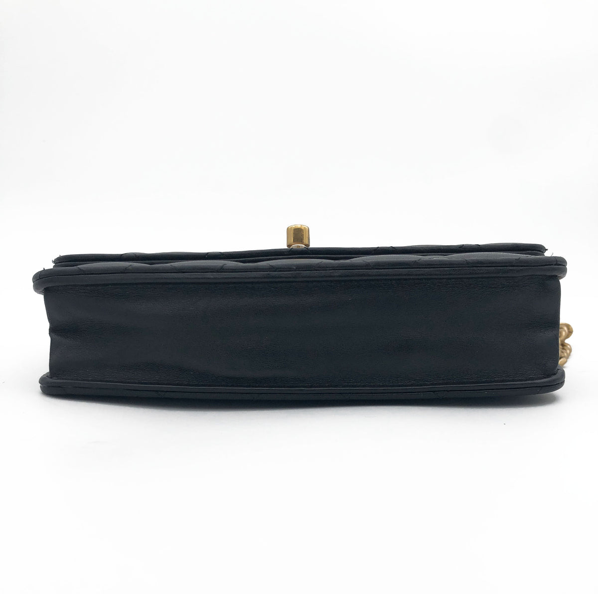 Chanel Sac bandoulière Pearl Crush wallet on chain cuir noir - Soline