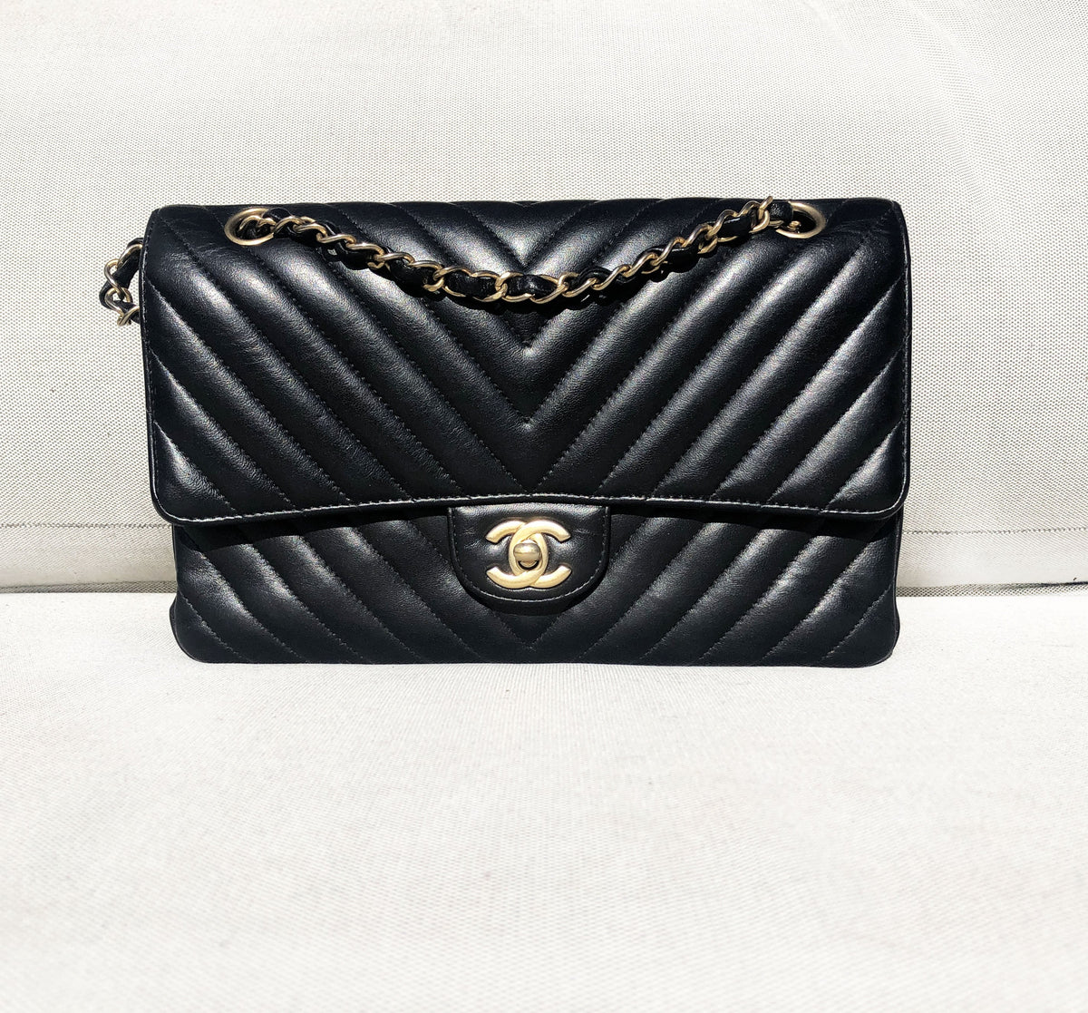 Sac Chanel 11.12 / Timeless Medium – Chevron Noir - Soline