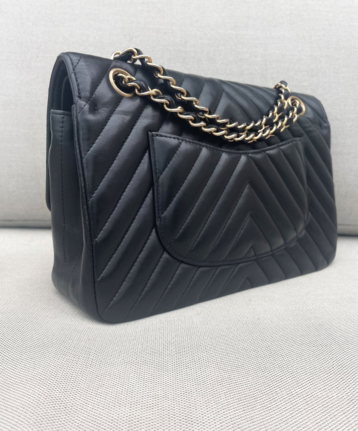 Sac Chanel 11.12 / Timeless Medium – Chevron Noir - Soline