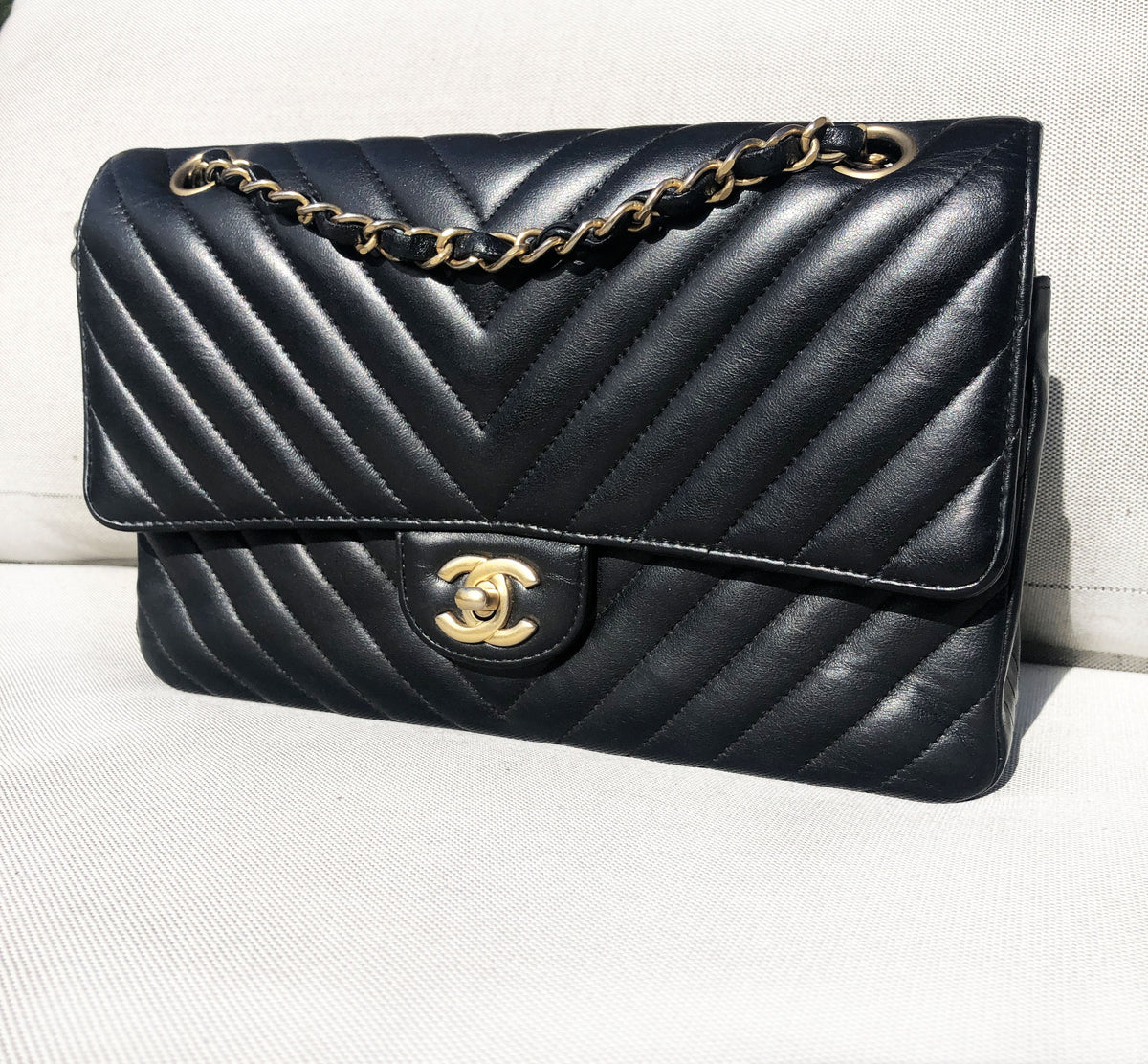 Sac Chanel 11.12 / Timeless Medium – Chevron Noir - Soline