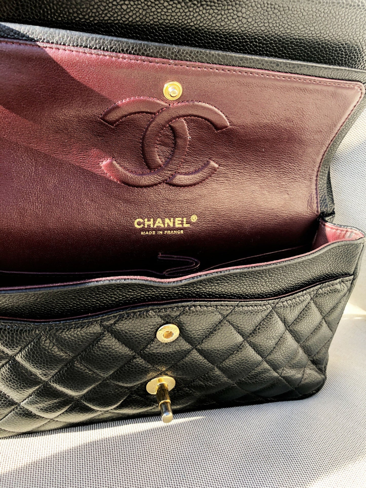 SAC Chanel noir CLASSIQUE 11.12 CAVIAR - Soline