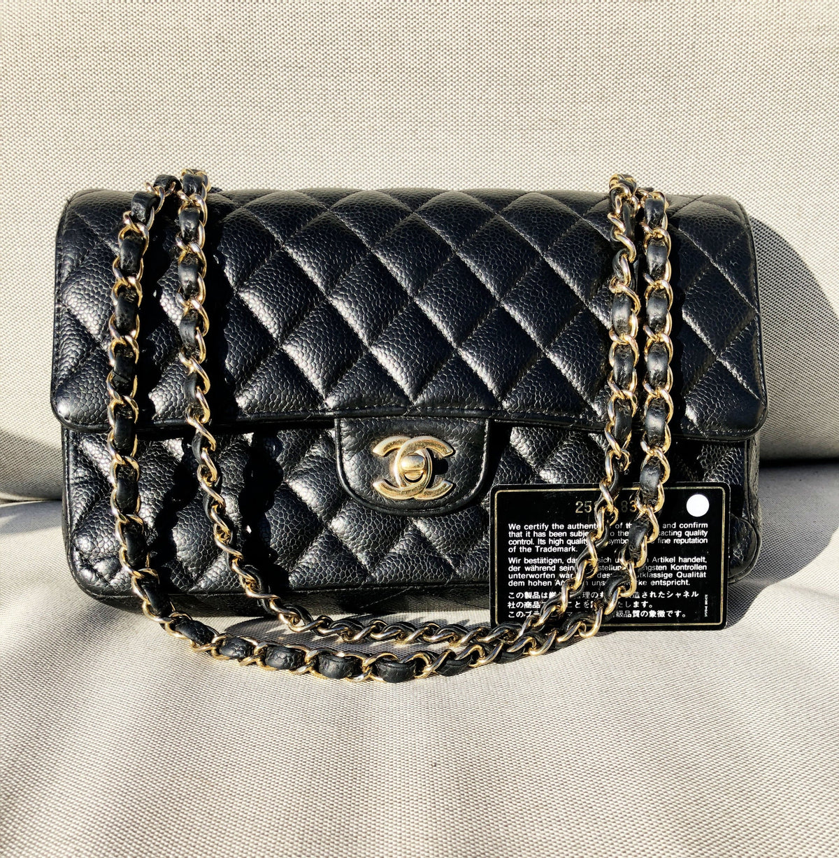 SAC Chanel noir CLASSIQUE 11.12 CAVIAR - Soline