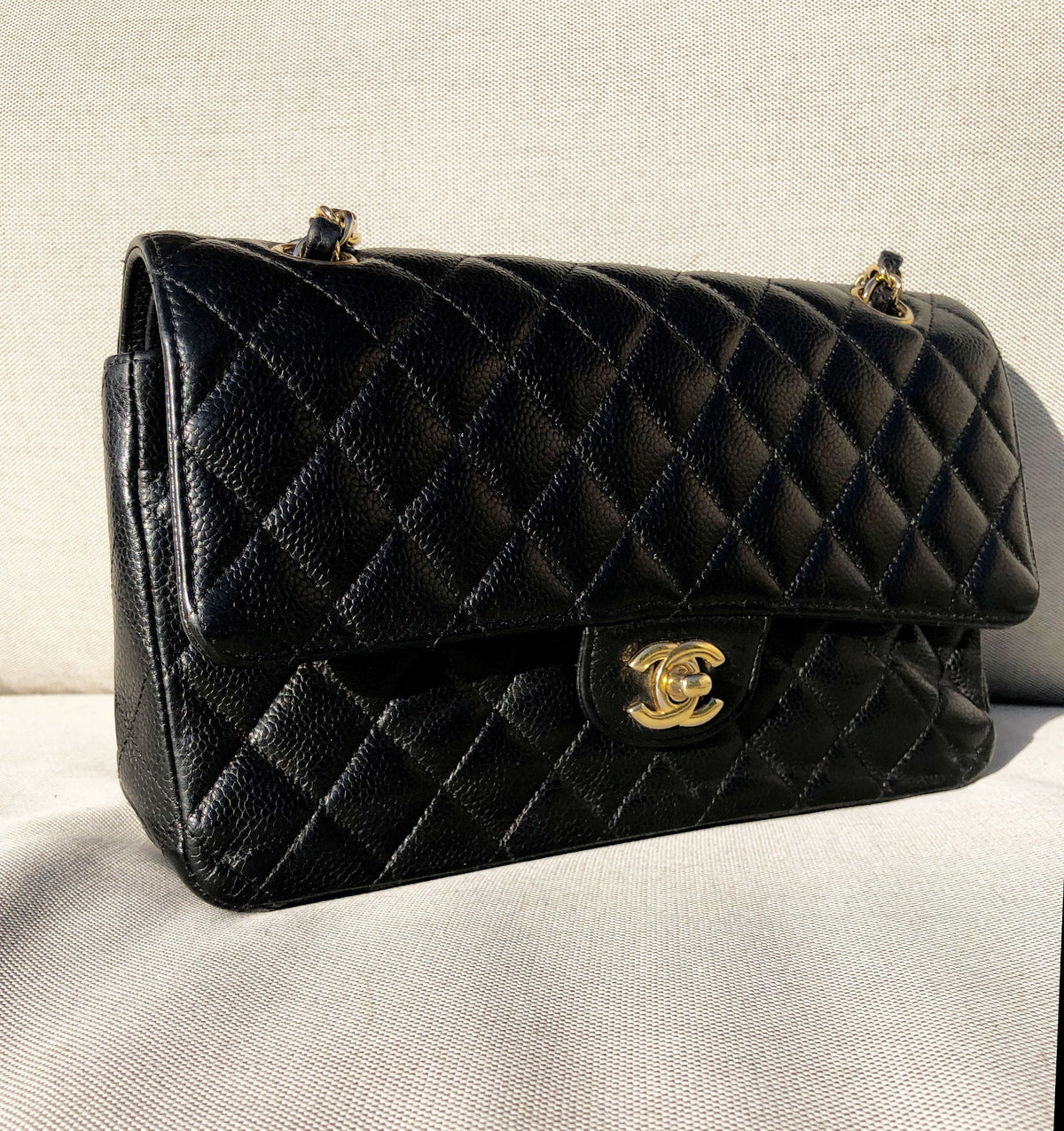 SAC Chanel noir CLASSIQUE 11.12 CAVIAR - Soline