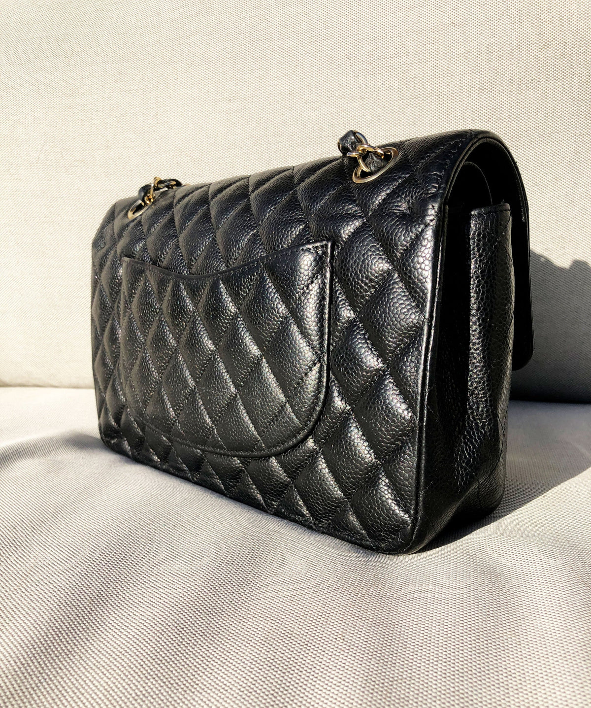 SAC Chanel noir CLASSIQUE 11.12 CAVIAR - Soline