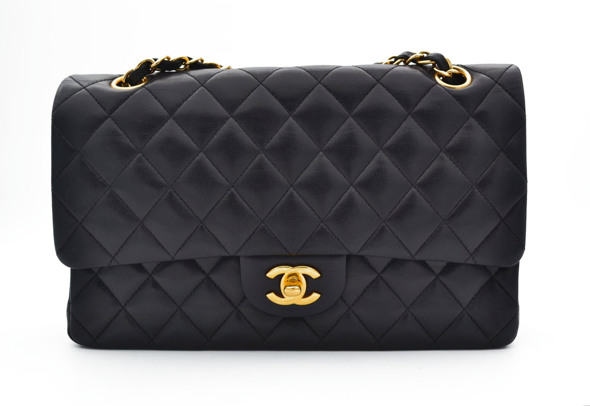 Sac Chanel timeless / classique 11.12 agneau noir medium - Soline
