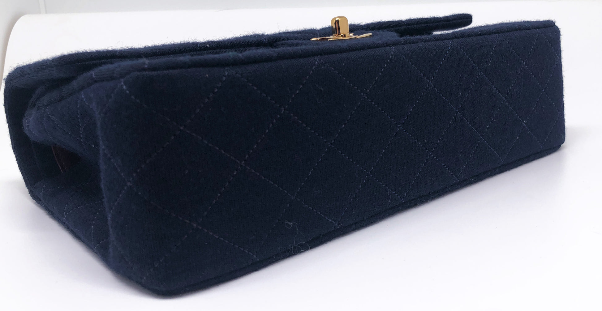 sac chanel timeless jersey bleu