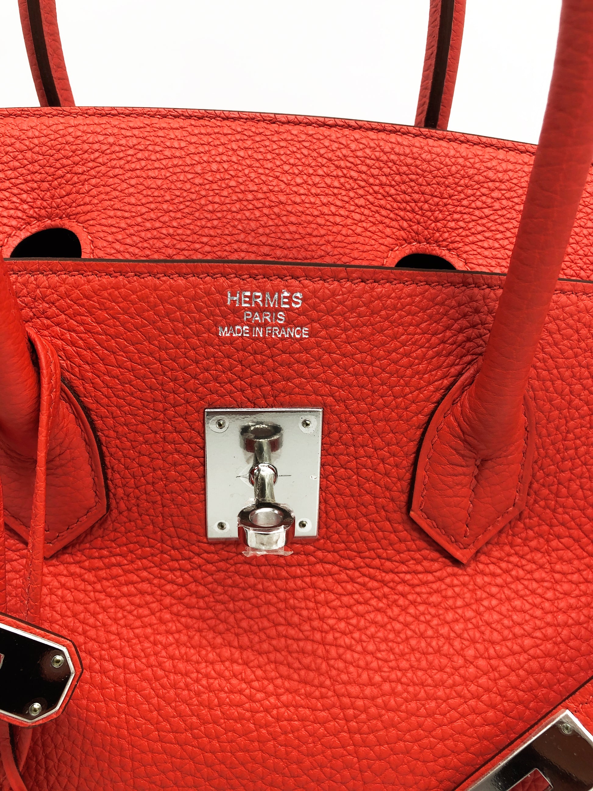 Superb Hermes Birkin bag 35 cm in capucine red Togo leather New - Soline