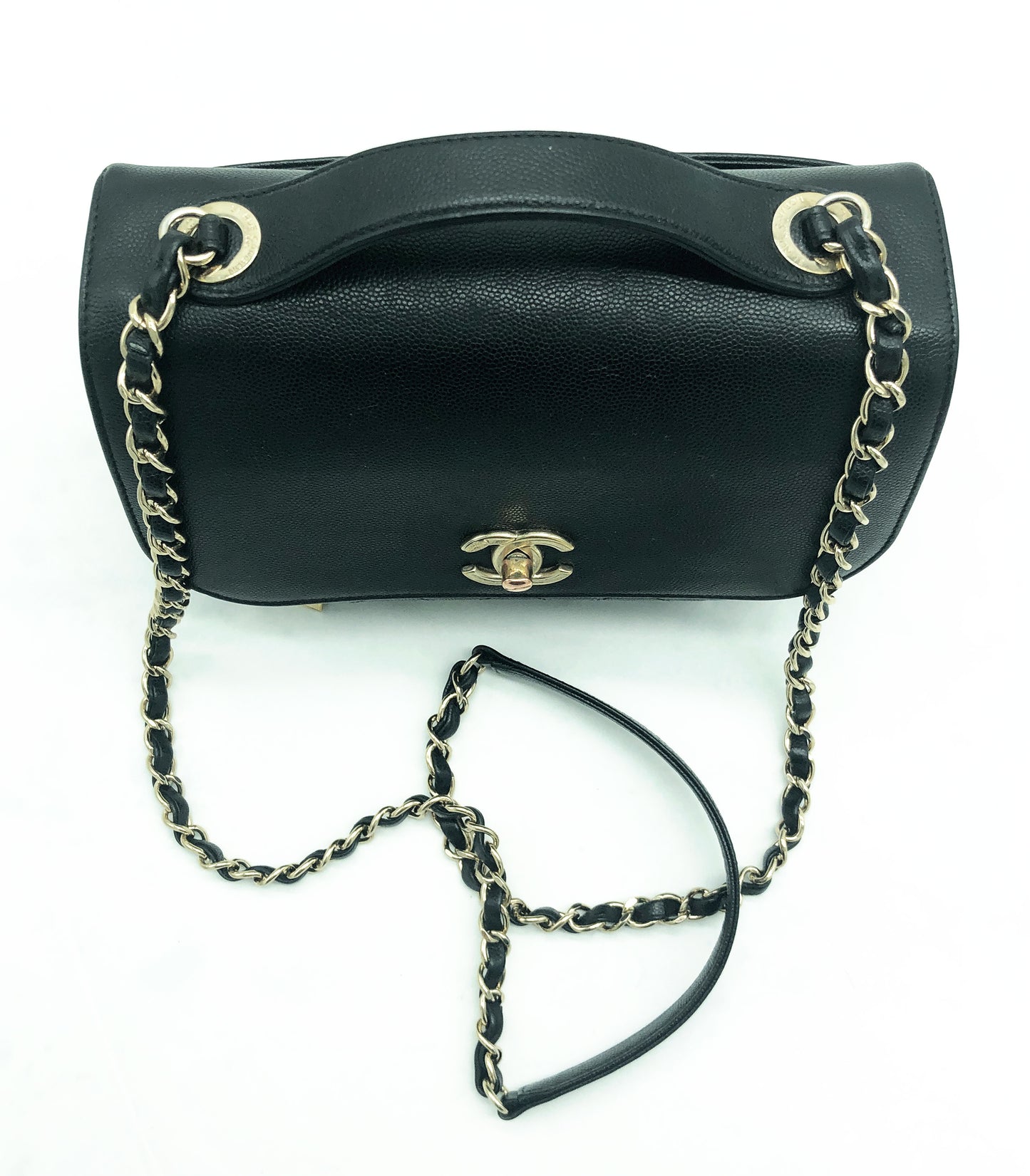 Chanel black Business Affinity bag full caviar leather - Soline