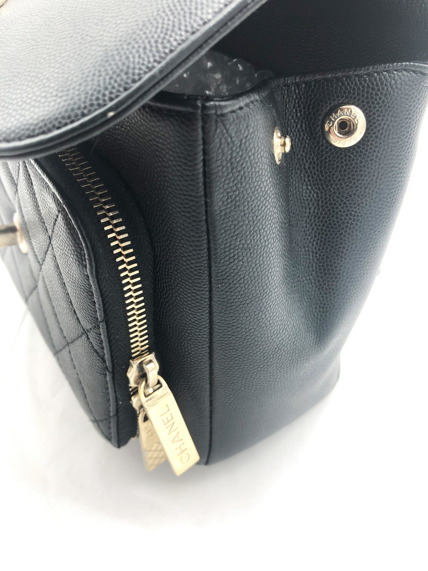 Chanel black Business Affinity bag full caviar leather - Soline