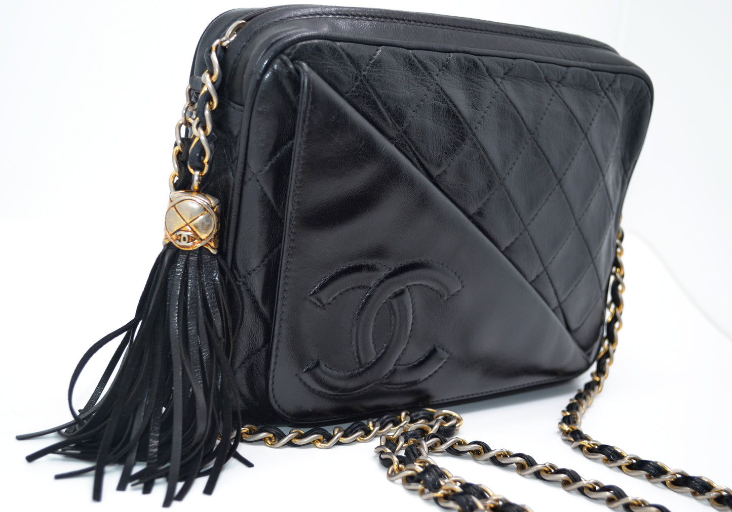 Sac Chanel Camera Noir vintage - Soline