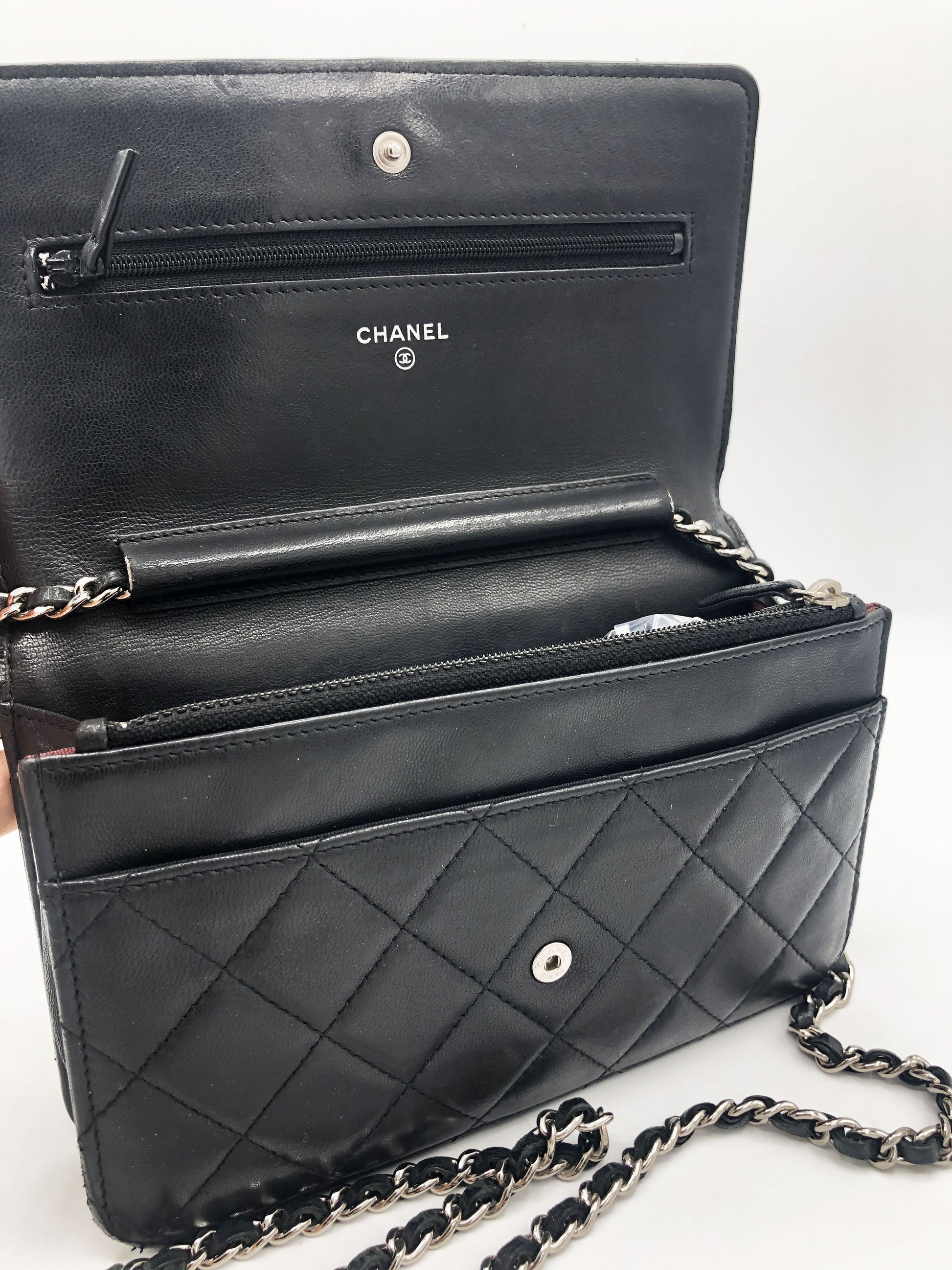 SAC CHANEL BANDOULIERE WALLET ON CHAIN ( WOC ) AGNEAU NOIR