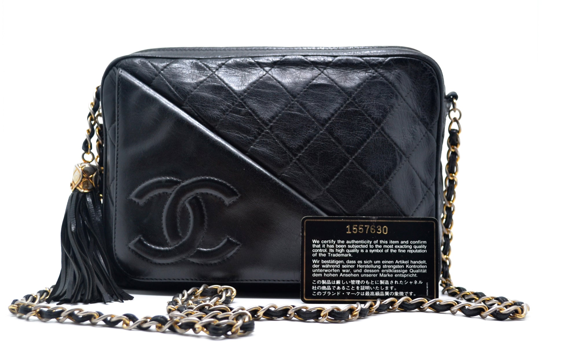 Sac Chanel Camera Noir vintage - Soline