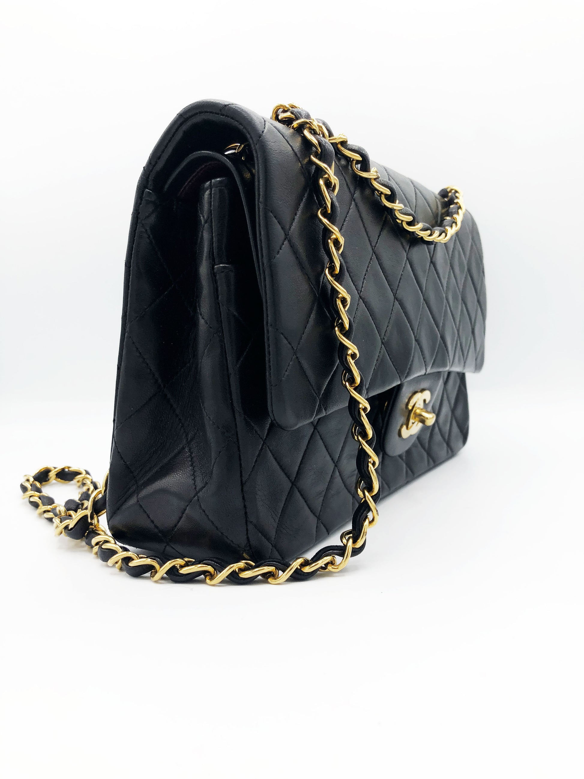SAC CHANEL BANDOULIERE TIMELESS / CLASSIQUE AGNEAU NOIR