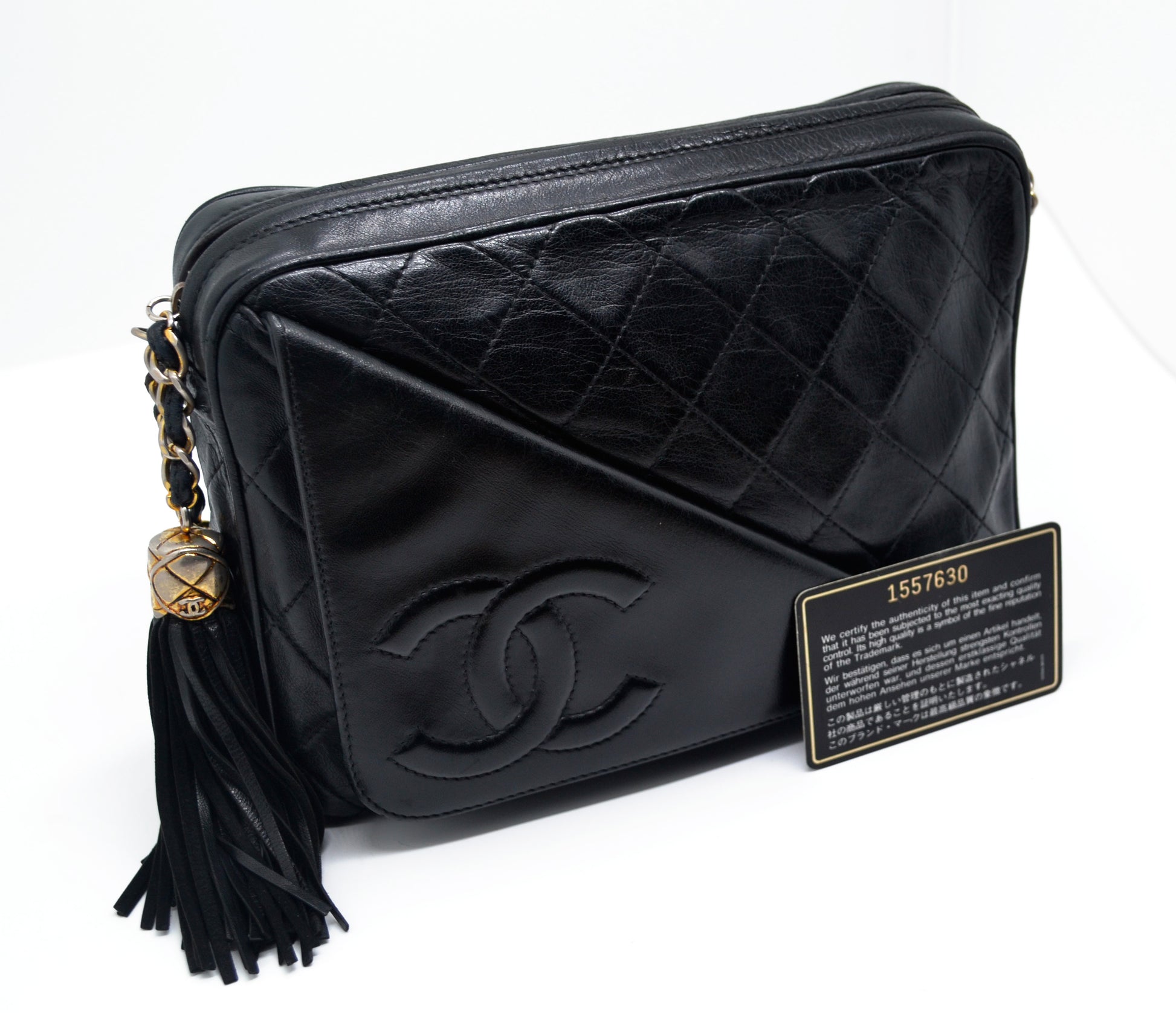 Sac Chanel Camera Noir vintage - Soline