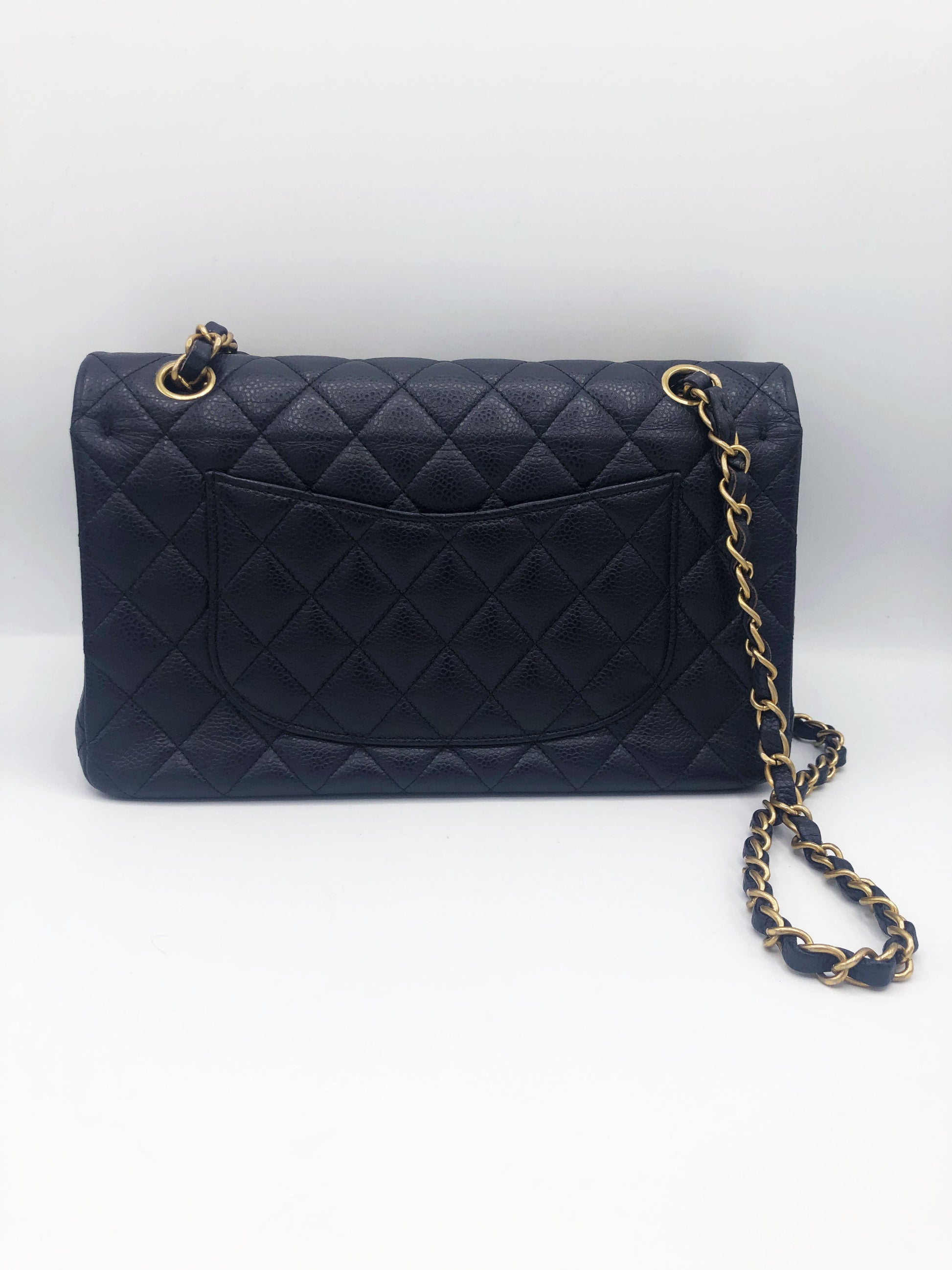 CHANEL- SAC CLASSIQUE 11.12 CAVIAR BLEU