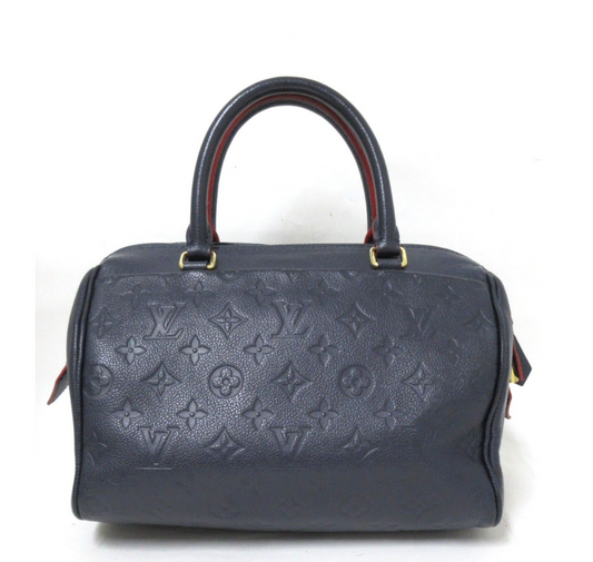 Sac bandouliere Louis vuitton Speedy 25 en cuir monogram empreinte bleu
