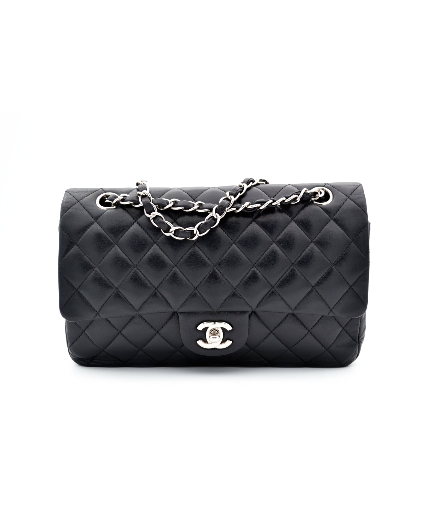 Sac Chanel noir et argente