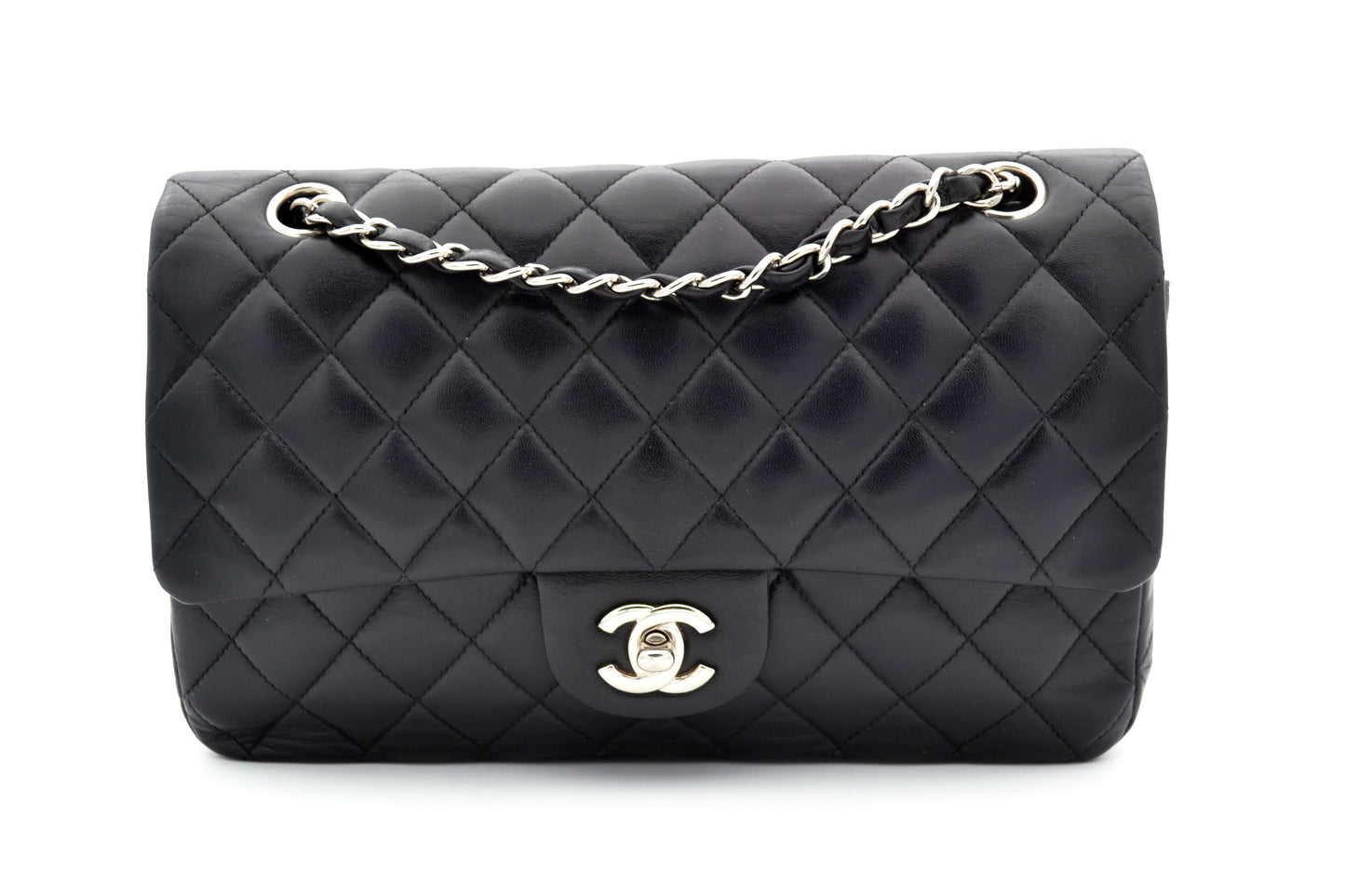 Sac Chanel noir et argente