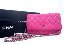 Charger l&#39;image dans la galerie, Sac à main Wallet on Chain Chanel Cuir Caviar Rose
