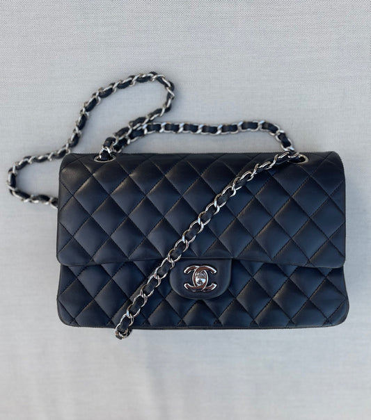 Sac classique noir et métal argenté - Soline