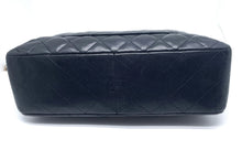 Load image into Gallery viewer, Chanel Jumbo single flap flap handbag in black lambskin
