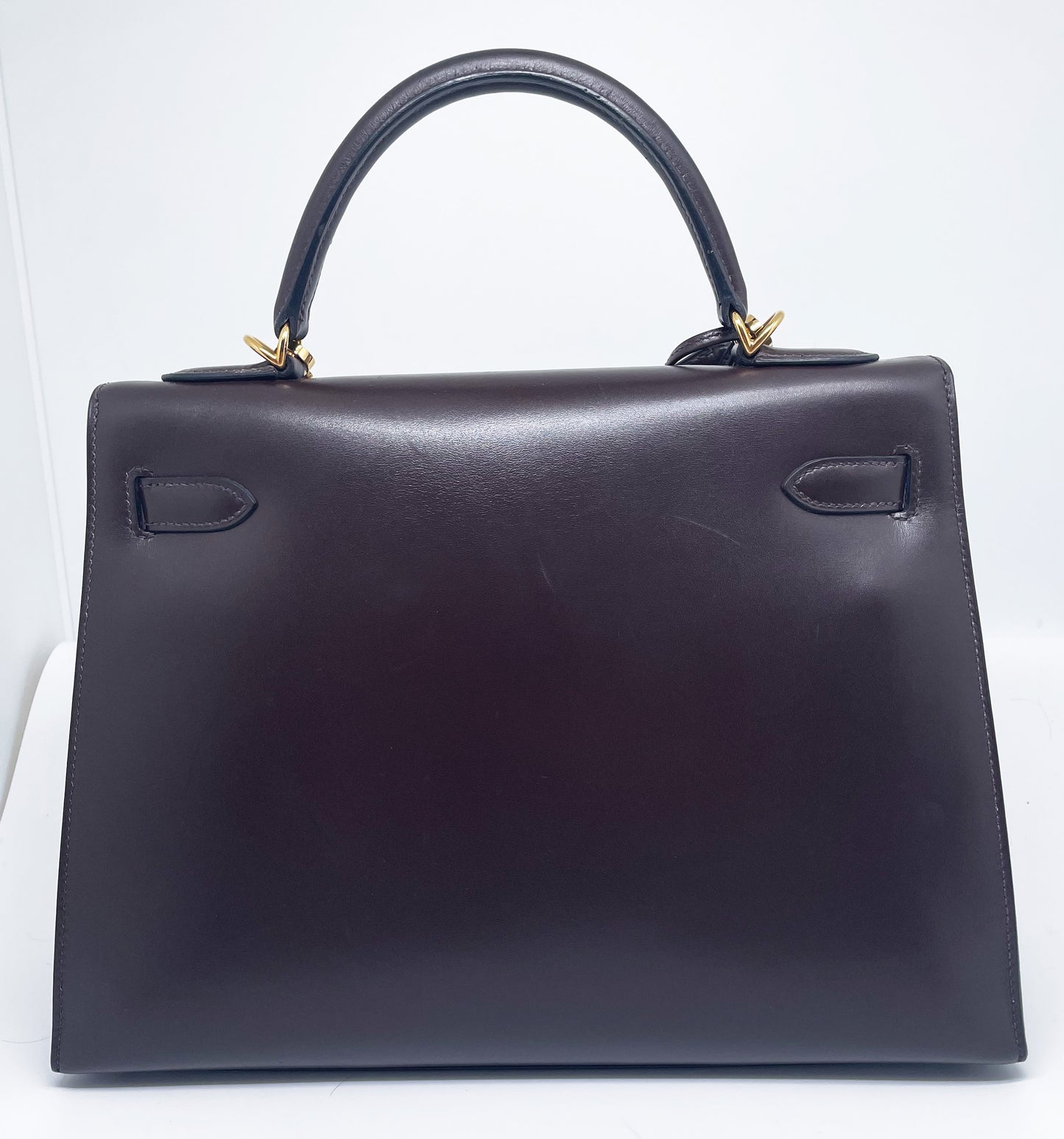 Hermès Kelly sellier 32 cm en box marron