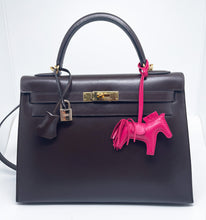 Load image into Gallery viewer, Hermès Kelly sellier 32 cm en box marron
