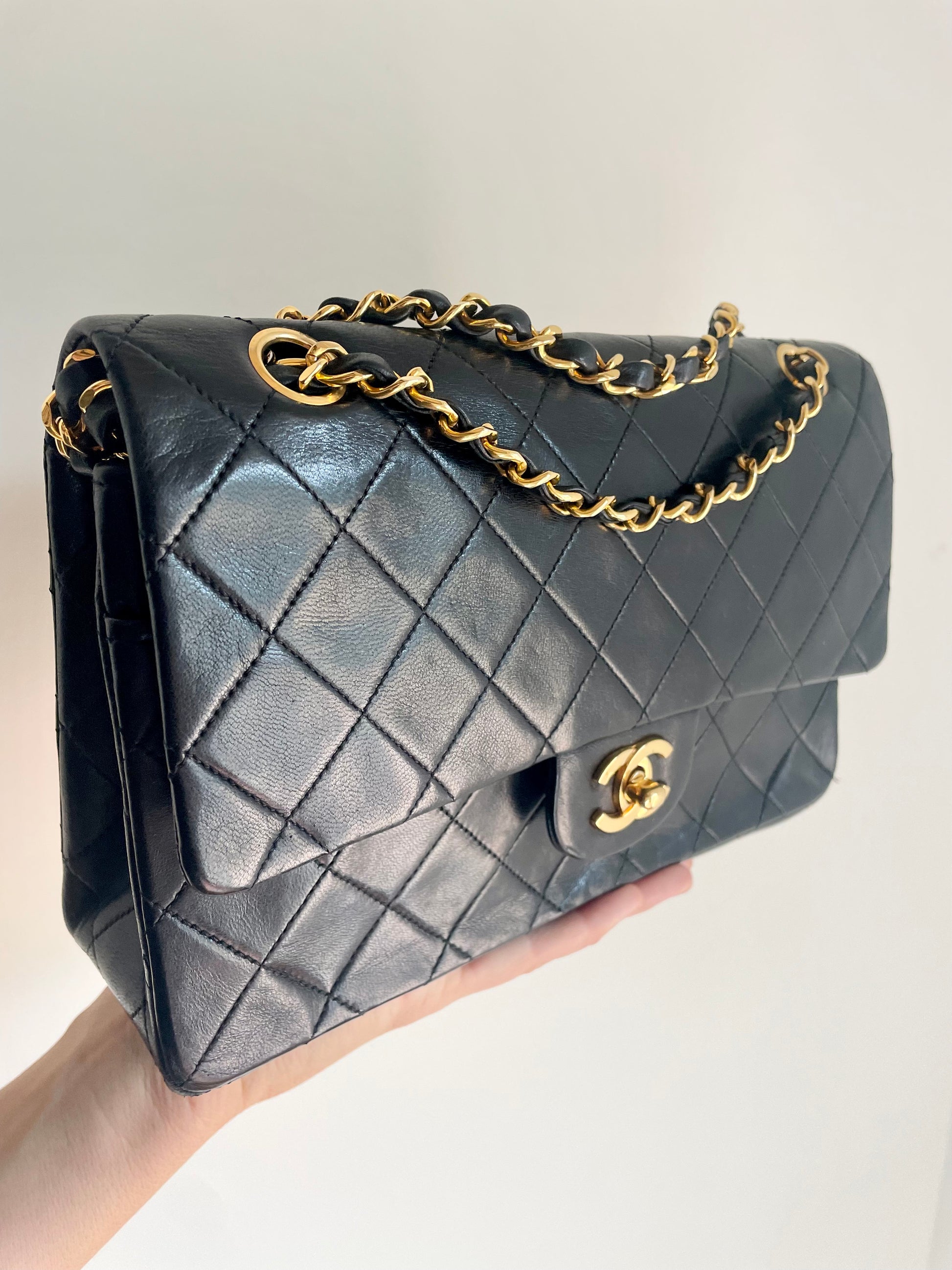 Sac Chanel femme Timeless / Classique 11.12, agneau et métal doré plaqué or 24 K - Soline