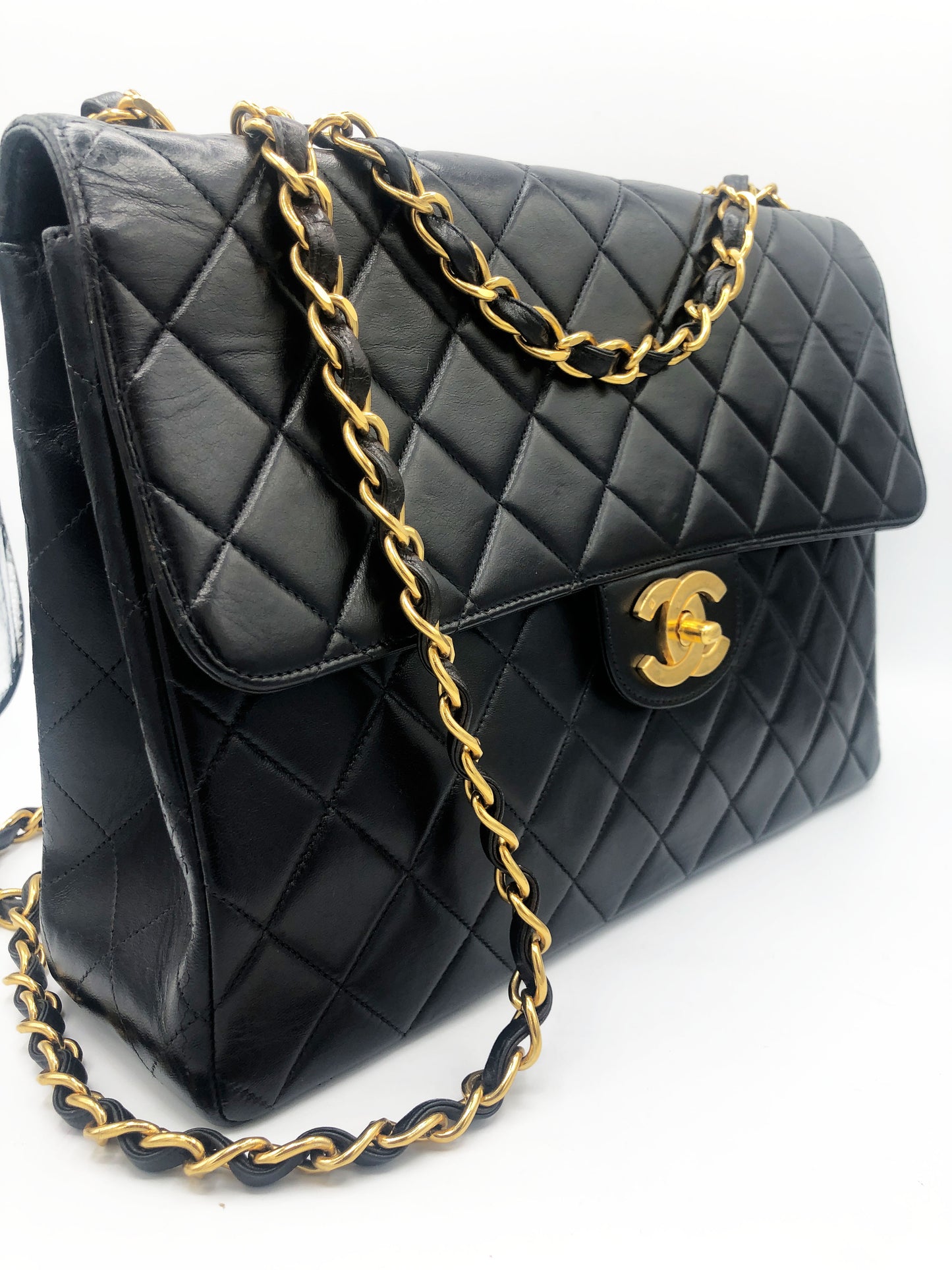 Sac Bandouliere Chanel Timeless Jumbo en cuir matellasé noir