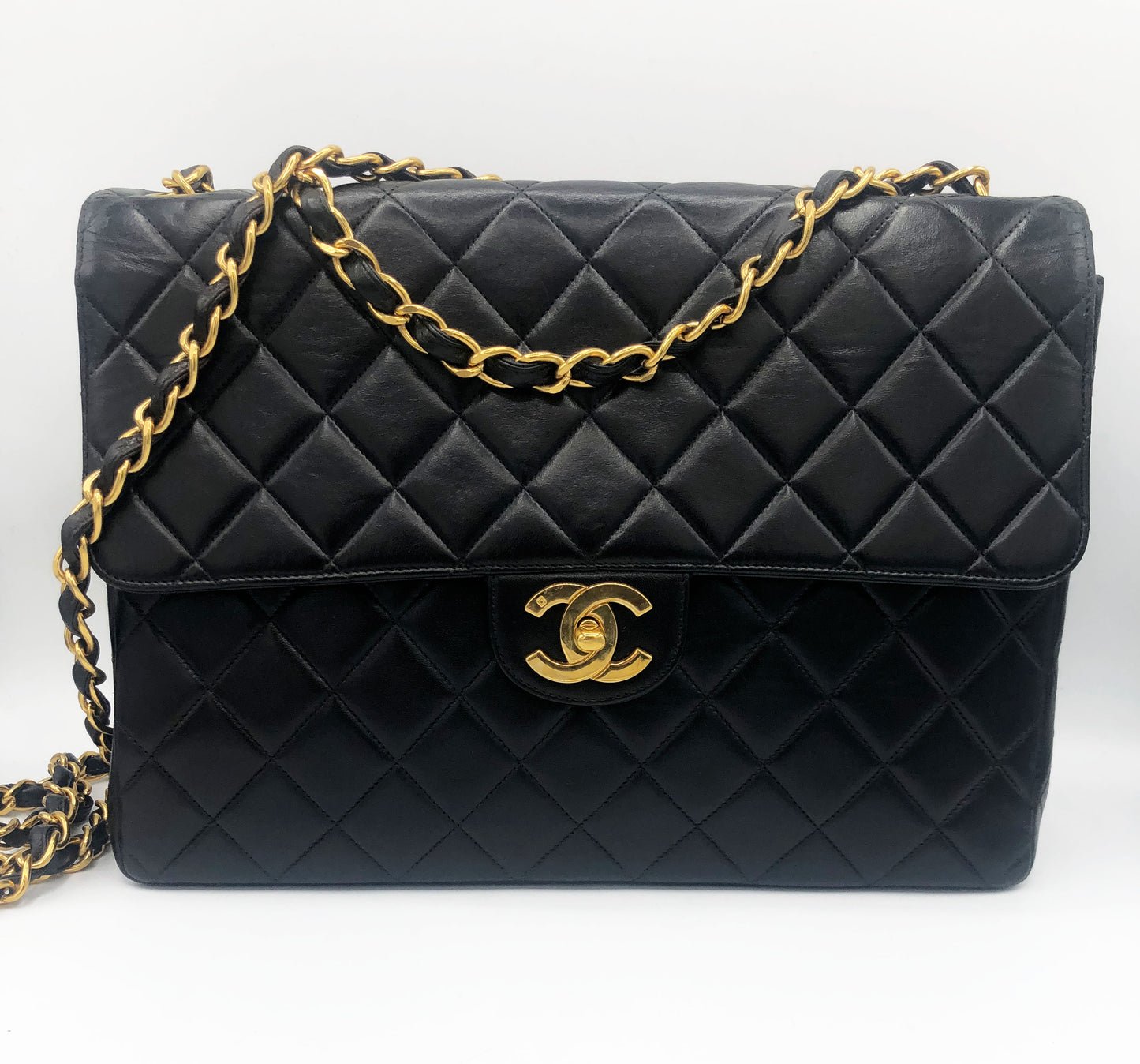 Sac Bandouliere Chanel Timeless Jumbo en cuir matellasé noir